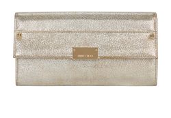 Reese Metallic Clutch, Leather, Silver, 00NNGR, 3*